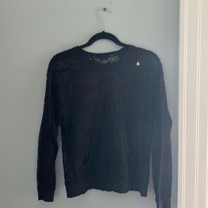 Super cute sheer top with front pocket/pouch